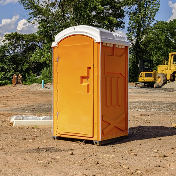 how often are the portable toilets cleaned and serviced during a rental period in Hanson County South Dakota